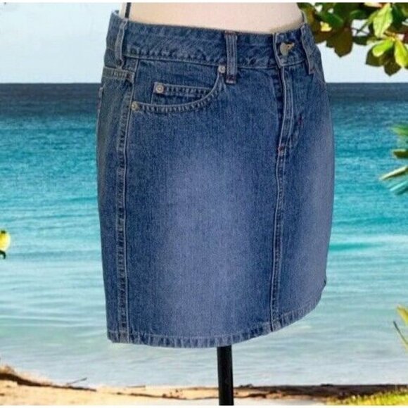 JW Division of Junction West Womens Denim Skirt Size 4 Embroidered Back Pockets - Picture 3 of 12